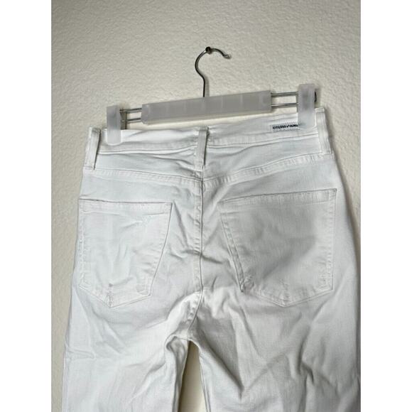 Citizens Of Humanity Jeans Womens 26 White Rocket Crop High Rise Skinny Zip - Picture 6 of 16